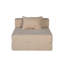 Canapé à compression, canapé-lit à plancher convertible à structure fixe, canapé modulaire à assise simple sans os, sans assemblage requis, tissu chenille, pour la chambre du salon, beige-1209245565