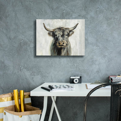 «Highland Cow Horizontal» par Silvia Vassileva, art mural sur toile