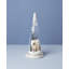 Lit Christmas Cone With Farmhouse Scene