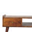 Table basse surélevée en châtaignier