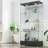 Modern Glass Display Cabinet With 2 Large Drawers-1651808720