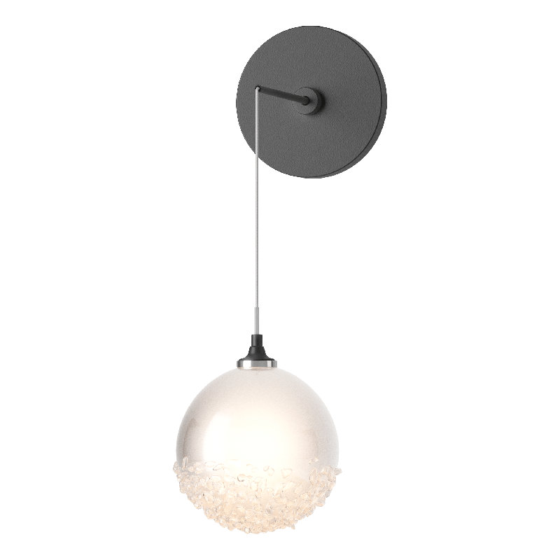 Fritz Steel Wall Armed Sconce, Black