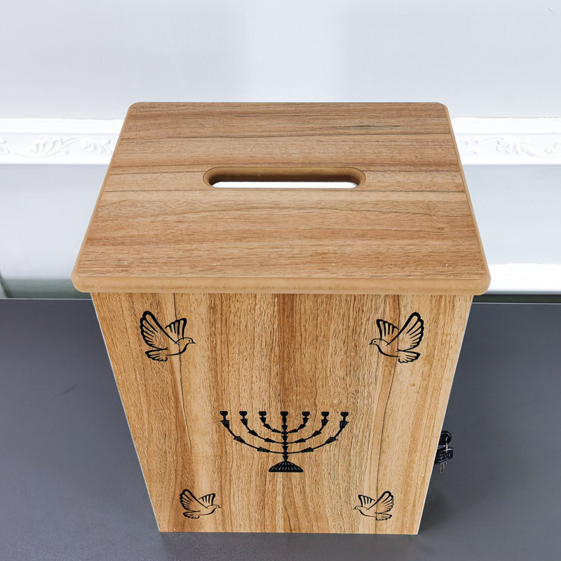 Boîte de charité en bois