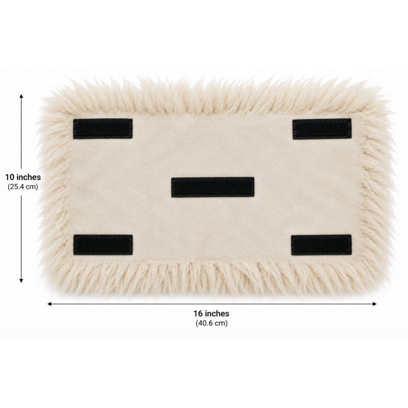 Genuine New Zealand Sheepskin Motorcycle Seat Cover – Made in the USA, Cream