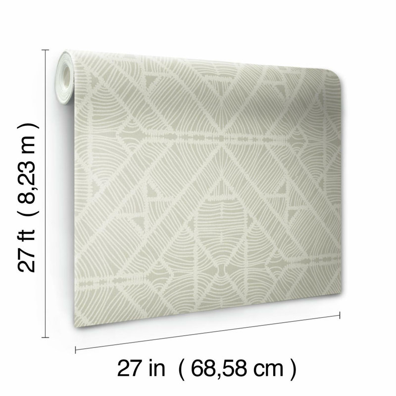 Geometric Double Roll, Taupe