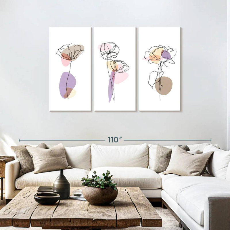 Illustration d'une fleur de tulipe Harnek, H 48 po x l 74 po