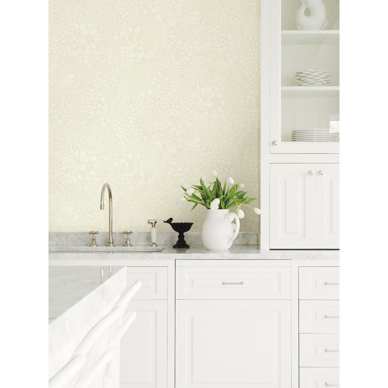 Kopec 33' L x 20.9" W Botanical Wallpaper Roll, Light Green