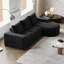 Canapé modulaire en L en chenille avec méridienne et coussin moelleux-1998642763