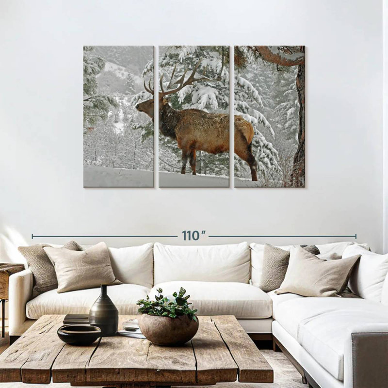 Brampt Washington Winter Elk, 48" H x 74" W