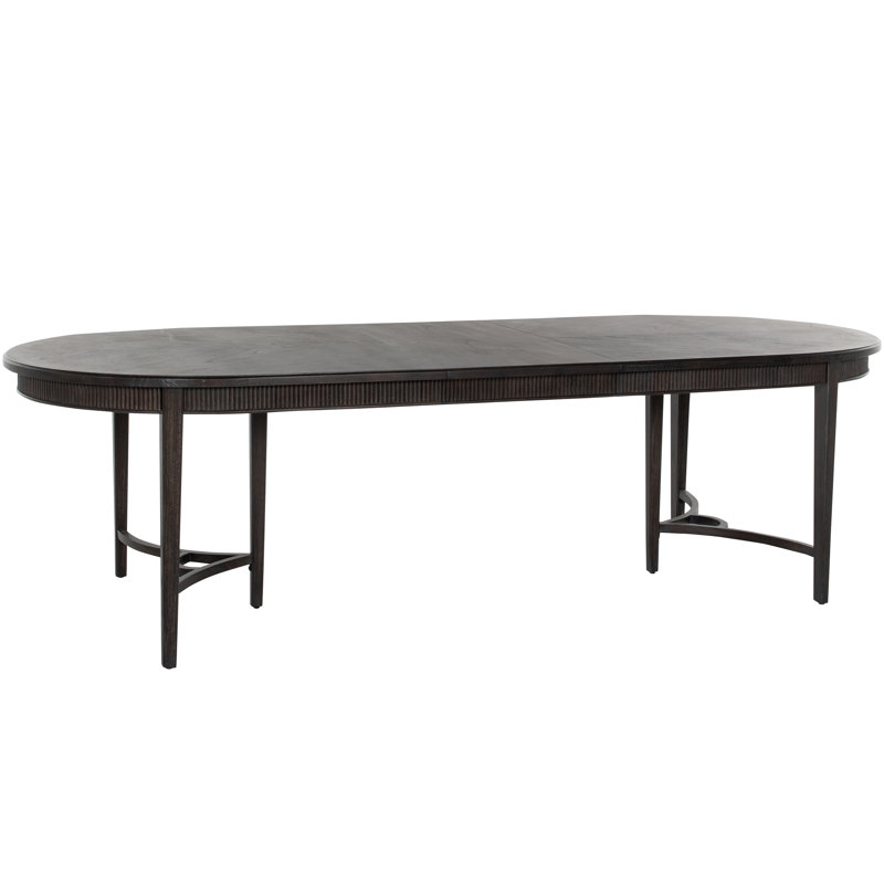 Whitlock Extendable Solid Wood Dining Table, Cerused Forest Black