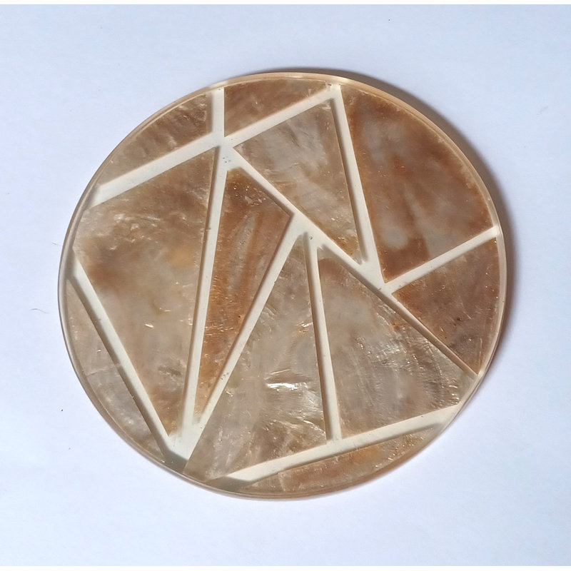 Resin Round 4 Piece Coaster Set