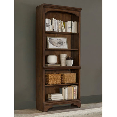 Arnoldus 78-inch 5-shelf Bookcase Burnished Oak
