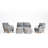 Sewole 57.5'' Wide Reversible Metal Loveseat with Cushions