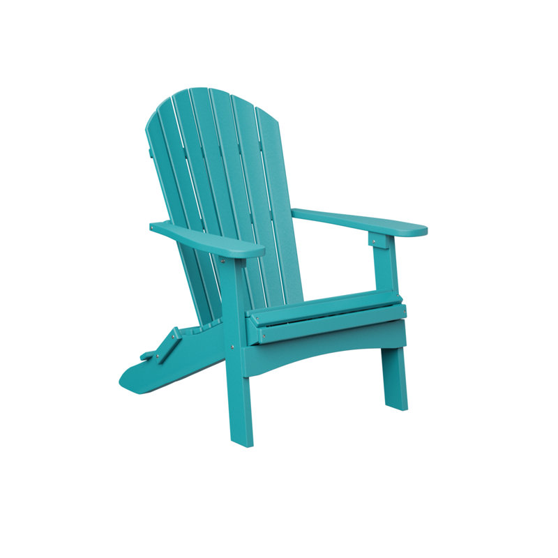 Berlin Gardens Comfo Back Folding Adirondack Chair, Aruba Blue