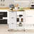 Rolling Kitchen Island Cart, Bar Serving Cart with Drawers