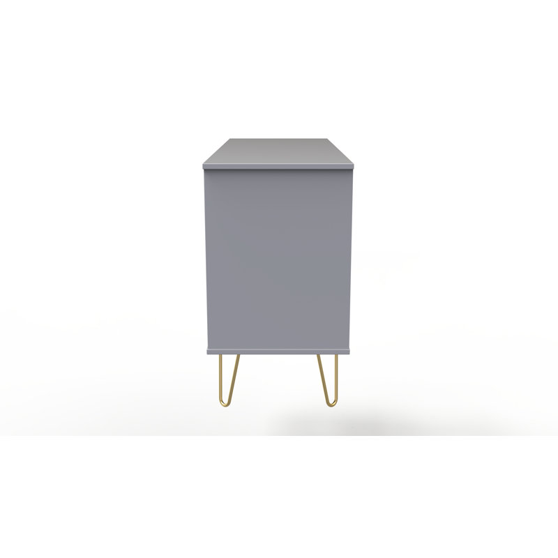 Allem 115cm W 6 - Drawer Chest of Drawers, Shadow Matt/Grey