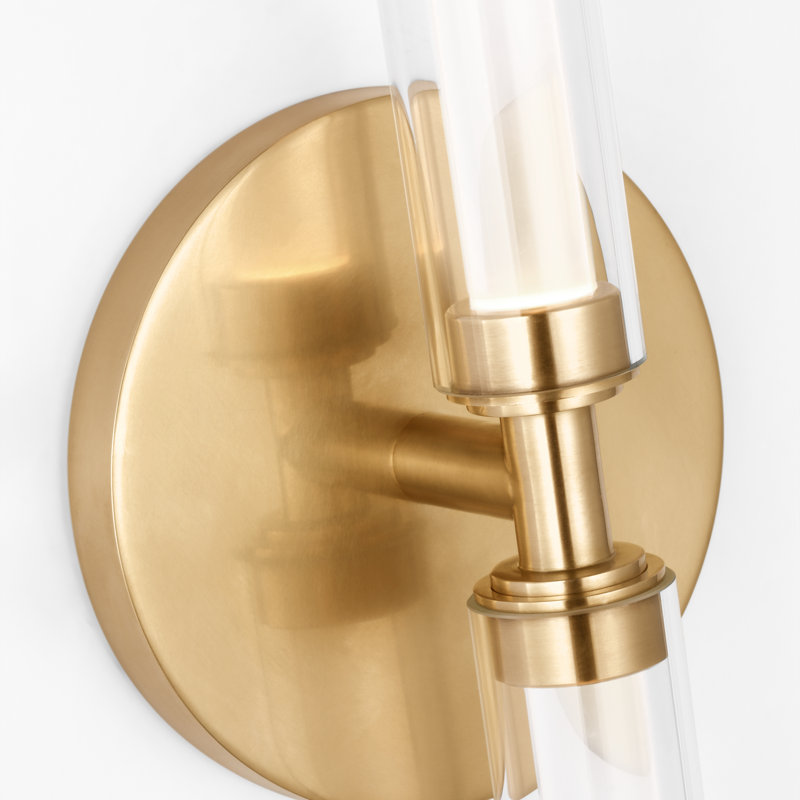 Poza 2 - Light LED Bath Sconce, Hand-Rubbed Antique Brass, 5" H x 31.7" W x 2.8" D