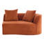 Hession Boneless 126" Modern Compression Curved Sectional Sofa-1112365488
