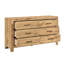 Armoire de rangement pour meuble de chambre à coucher en bois rustique à 6 tiroirs à finition naturelle rustique (commode non incluse)