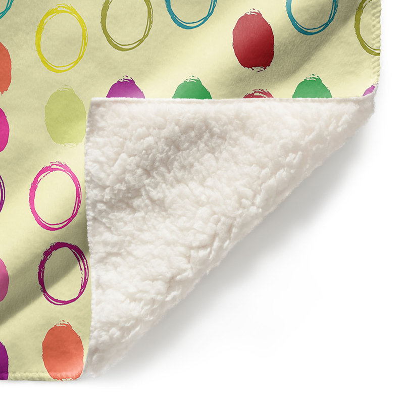  Couverture Circle Blunder II, 51 po x 60 po, Jaune