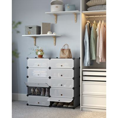 10 Pair Stackable Shoe Storage Box