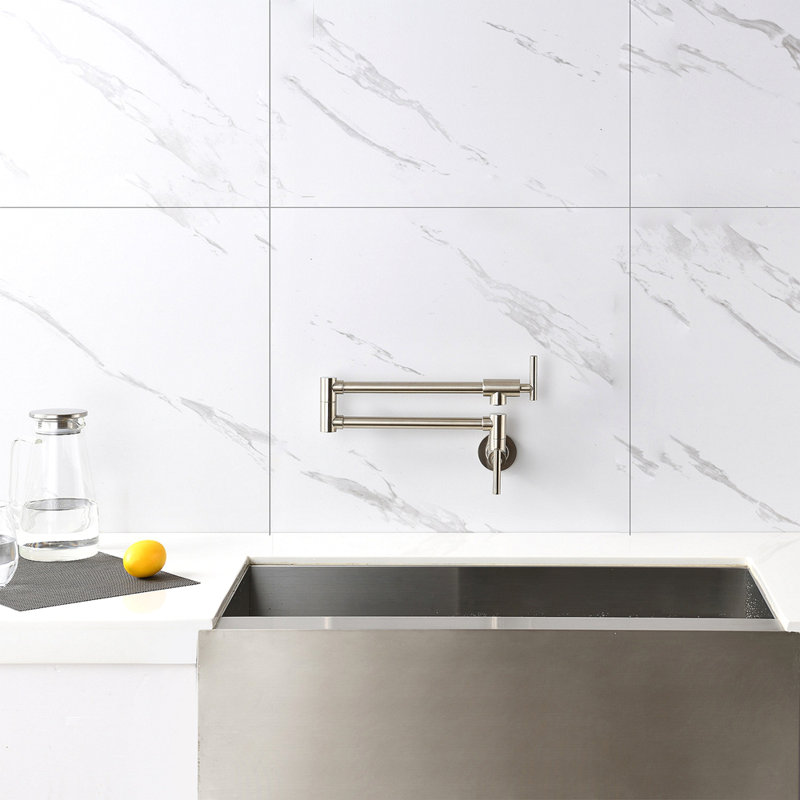 Wall Mount Folding Kitchen Pot Filler Faucet