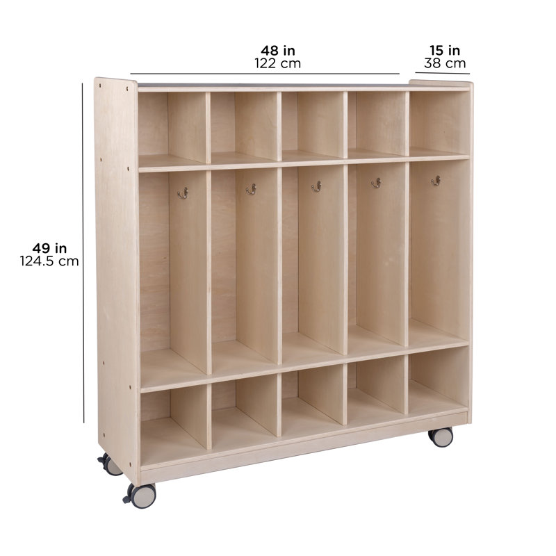 Casier mobile à 5 sections avec rangement pour chaussures - RTA