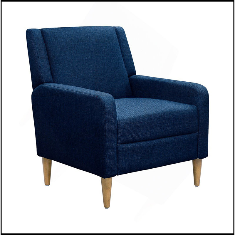 Fauteuil d'appoint rembourré, Bleu