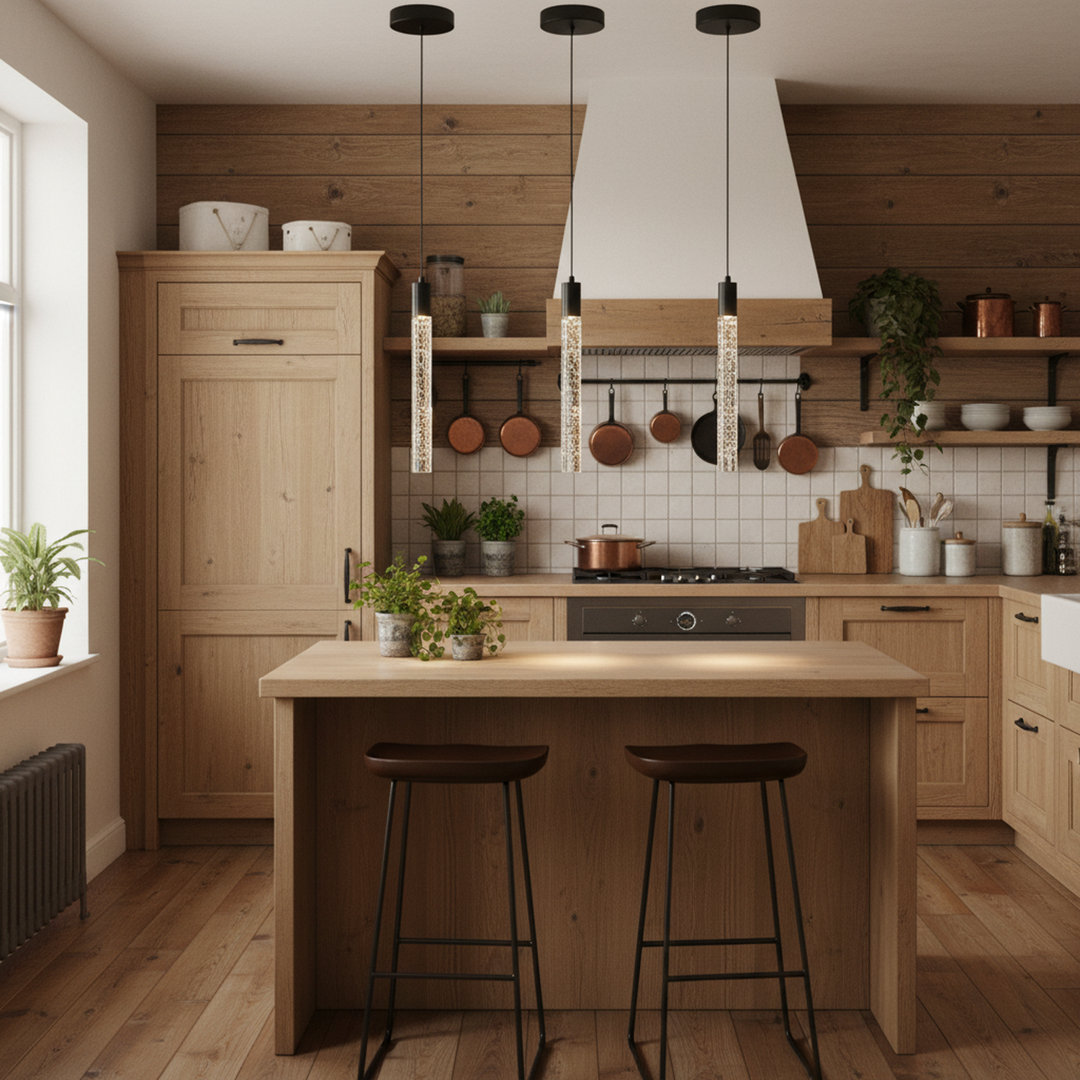 Solem 1-Light Modern Pendant Kitchen Island Crystal LED Light Cylinder Style (Set of 3) Wrought Studio™