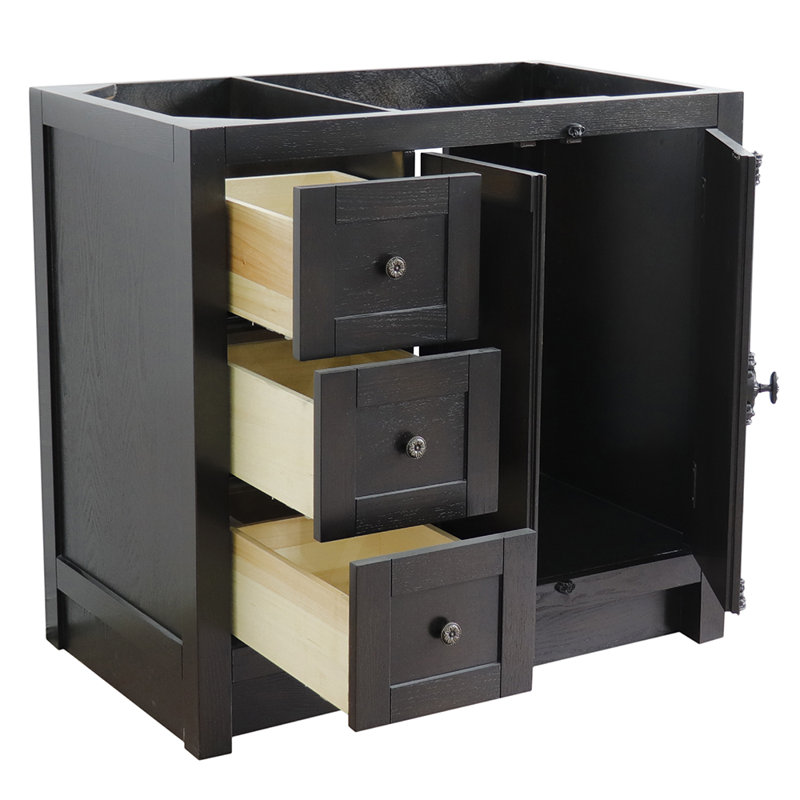 Base de meuble-lavabo simple 36 po seulement, Brun cendré