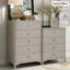 Armoire d'appoint en bois massif gris clair