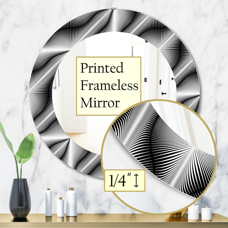 Miroir mural scandinave Mid-Century 28, H 31,5 po x l po