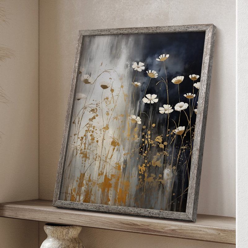 Reproduction encadrée FLORAL Series CDXIV - bois massif, H 11 po x l 9 po