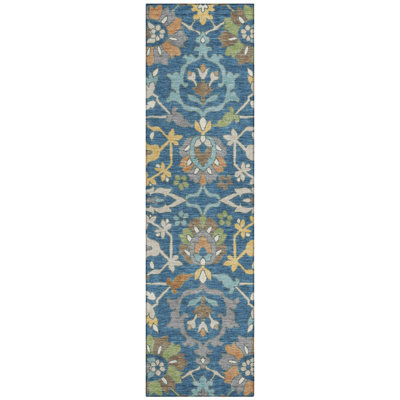 Machine Washable Indoor/Outdoor Chantille ACN2587 Floral Rug