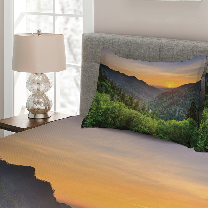 Rustic Polyester Coverlet, King Bedspread + 2 Shams