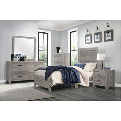Ensemble de chambre avec grand lit plateforme 3 pièces Eniel