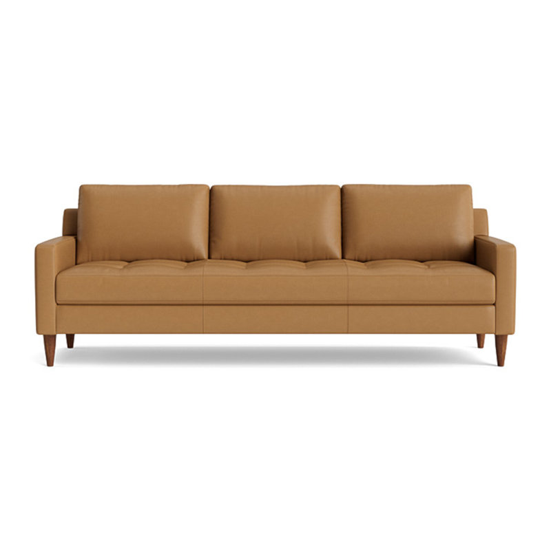 MCM Sofa (95"), Bison Butterscotch Top Grain Leather