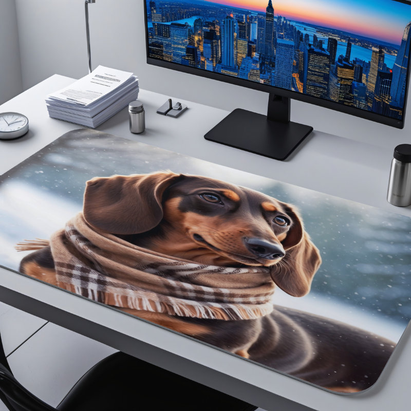 Polyester Desk Pad, 14.4x12.1