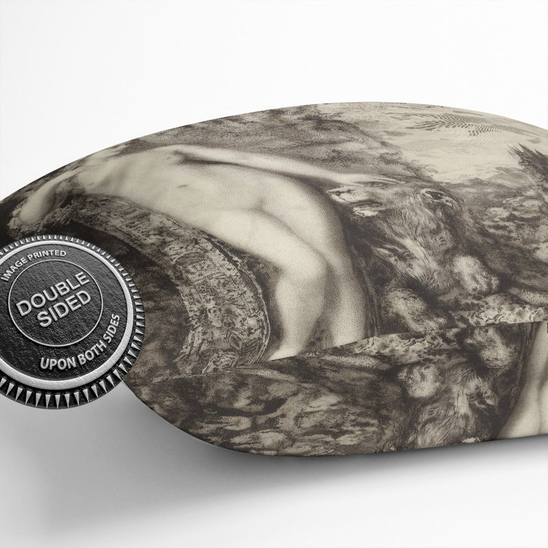 The Amorous Lion Scatter Cushion, 40cm H x 40cm W x 15cm D