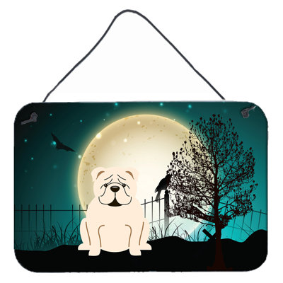 Bannière d’Halloween effrayante bulldog anglais bringé