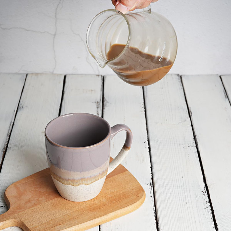Ensemble de 4 tasses à café en céramique avec grande poignée, 17 oz, allant au micro-ondes