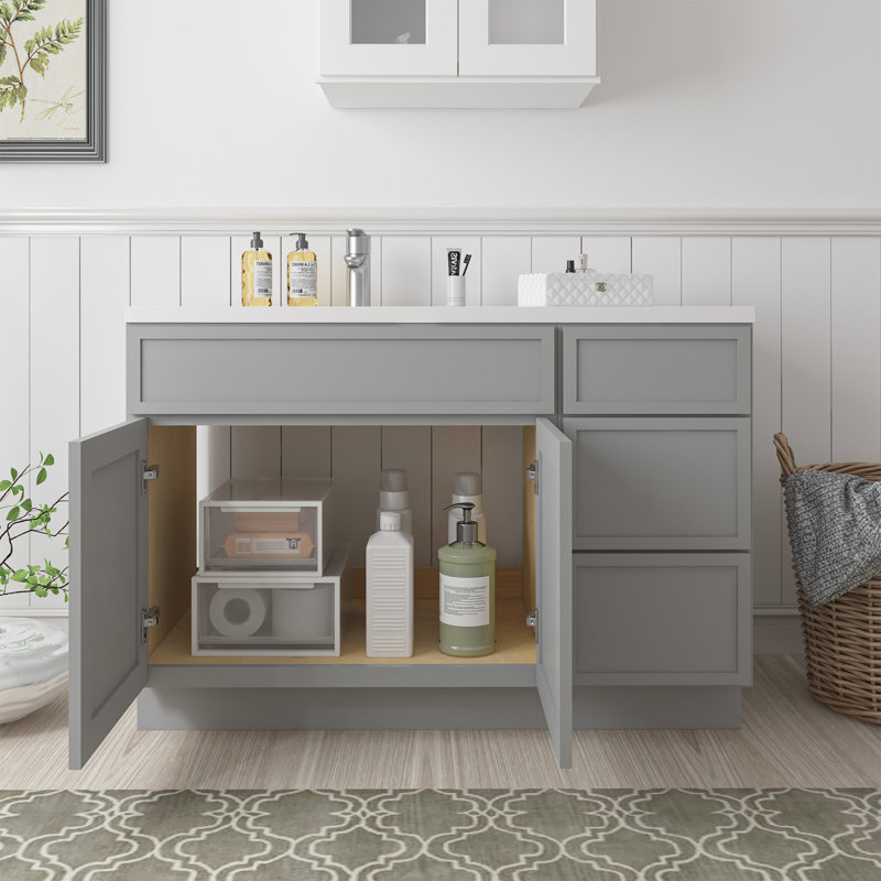 51'' Single Bathroom Vanity Base Only, Gray