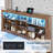 Daybed With Led Headboard, Usb Charging Station And 3 Storage Drawers, Rustic Farmhouse Style-1385019039