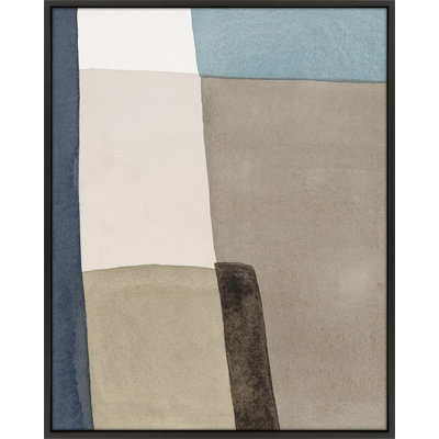 The Balance Of Taupe And Indigo Set Of 2 Print by Julia Balfour