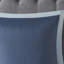 8 Queen Bedding - Machine Washable And Steam Comforter 8 Pieces With Partial Printed Blue Euro Shams