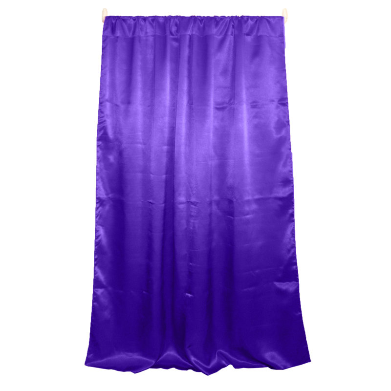Panneau de rideau semi-transparent en polyester Dafni, L 58 po x L 84 po, Mauve