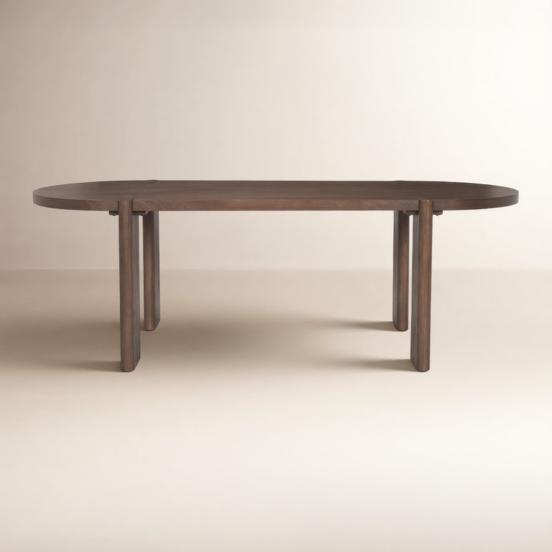 Katia 91" Solid Wood Dining Table, Dark Brown