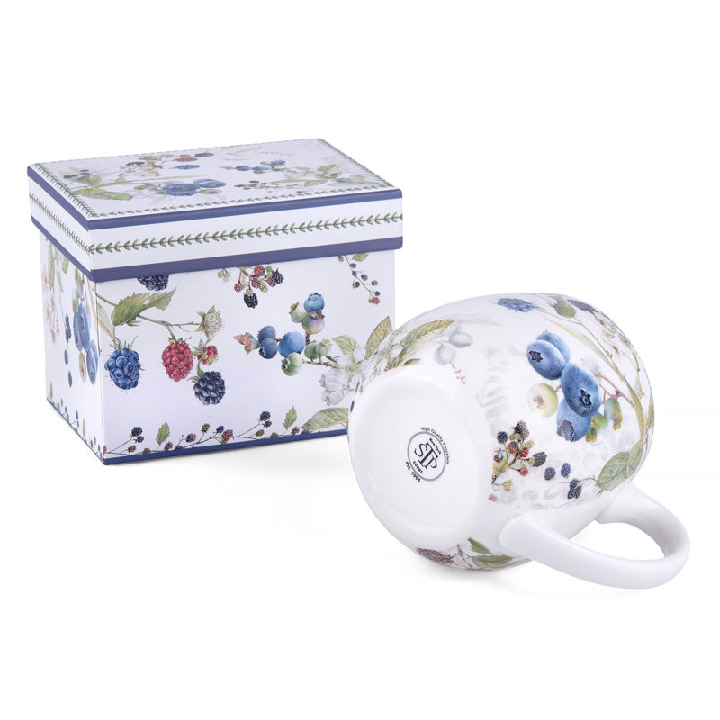 Wild Berries Ceramic China Tea Set for 2 pers. in Gift Box