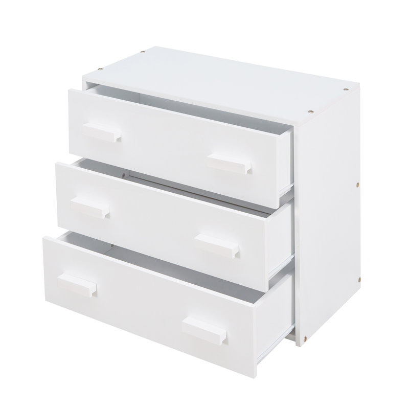 Lit mezzanine simple avec armoire et tablette - blanc, White