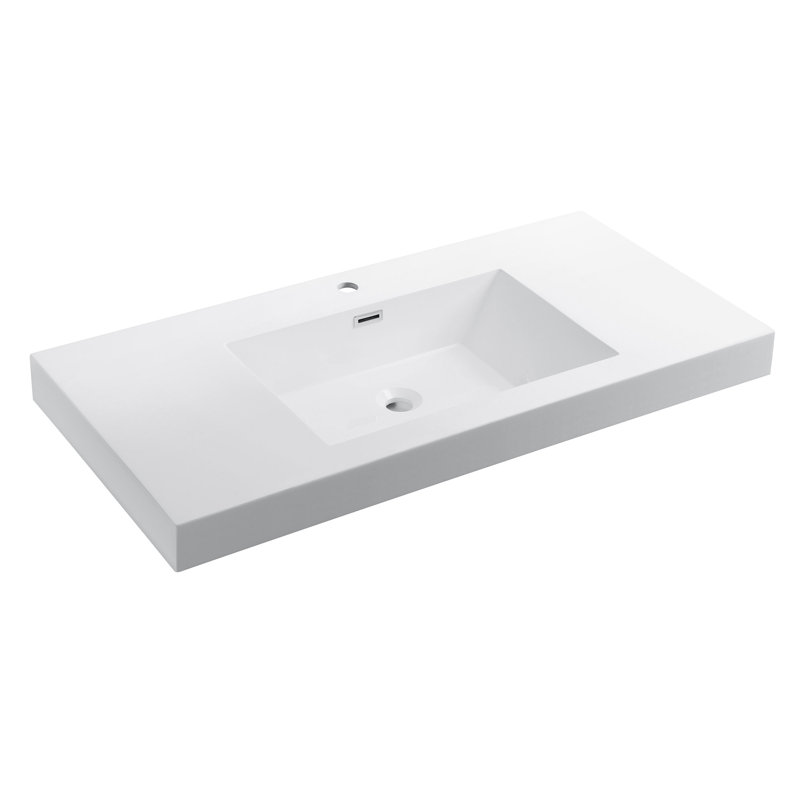 Dowell 48" Rectangular Drop-In Single Bathroom Sink with Overflow